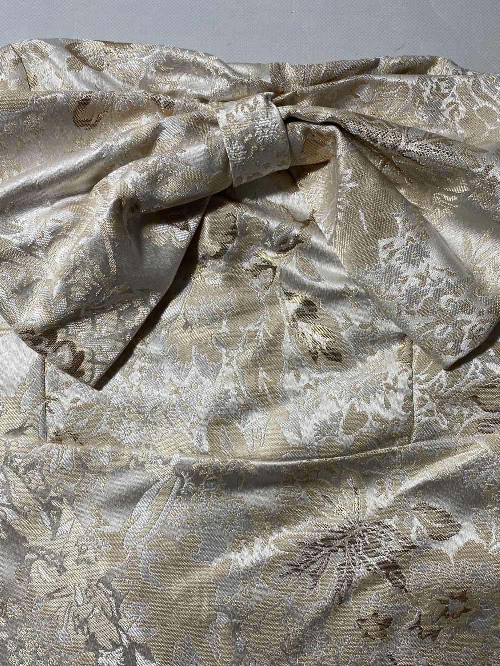 NEW Womens Sugarlips Strapless Bow Jacquard Ivory Champagne Mini Dress $89 - Picture 5 of 10